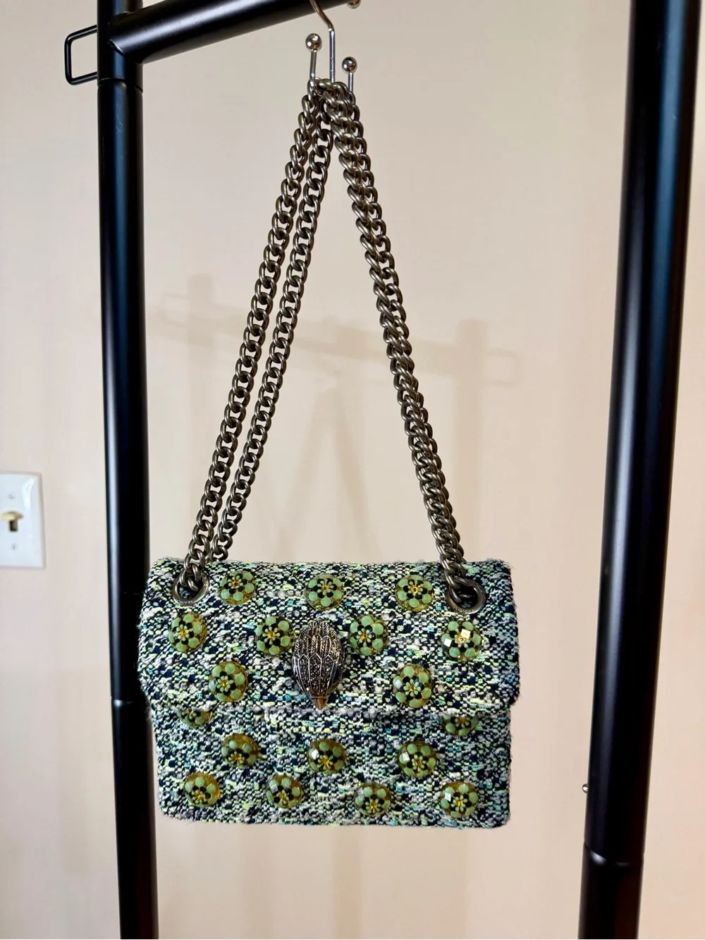 Kurt Geiger London Kensington Tweed Mini Cross Body Bag
